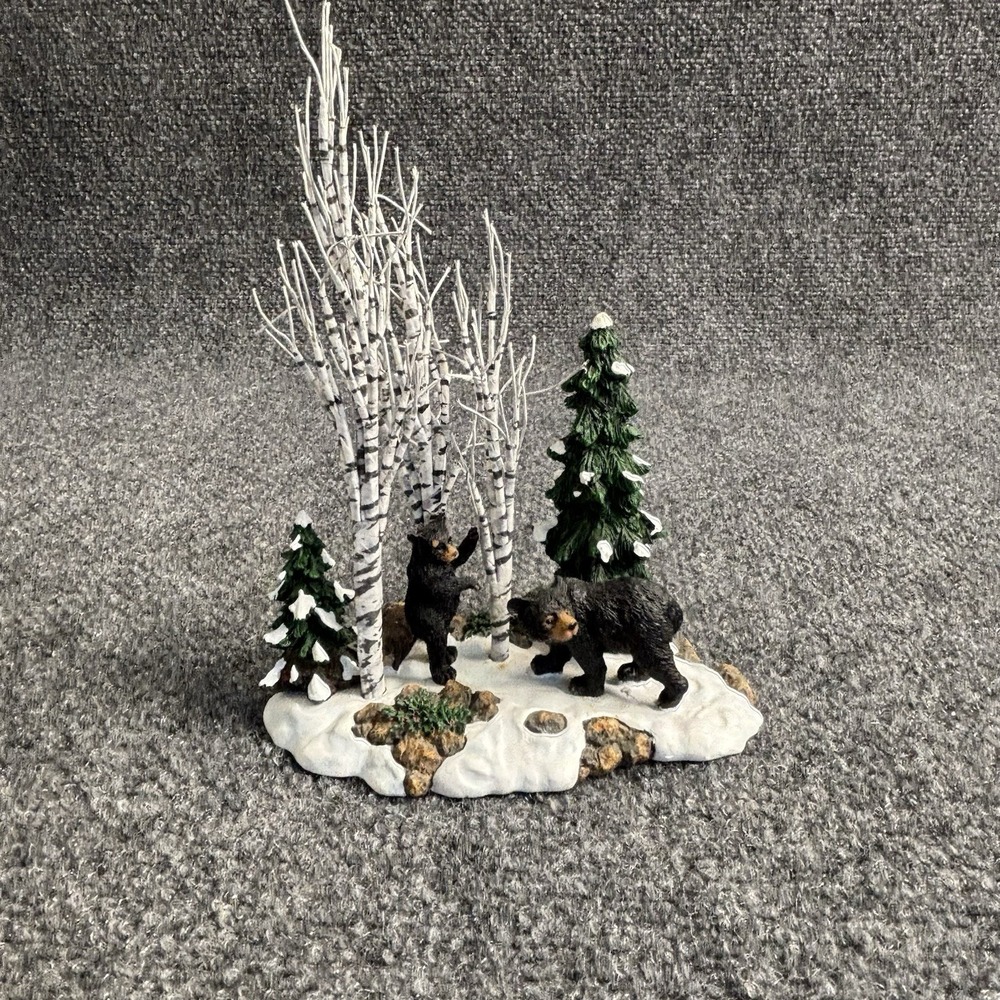 Department 56 Village Accessories Bears in the Birch released 98 Retired 2003